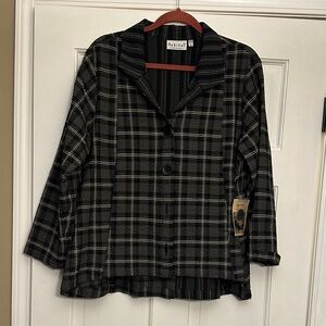 Habitat Black and Gray Checkered Jacket